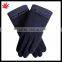 70%wool/30%nylon ladies winter fashion gloves with leather panel