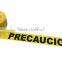 Caution tape Yellow with black words PERCAUCION on the PE film SGS and TUV Certification Caution tape