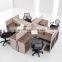4 seat workstation with aluminium frame for call center