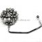 2016 New Luxury Pearl Diamond Purse Hanger Metal Foldable Purse Handbag Hook Table Hanger