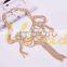 Celebrity Style Luxury Gold Drape Tassel Choker Big Necklace And Earrings