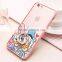 Cute Cartoon metal stand finger ring holder soft phone case for iphone6/6plus with 17style