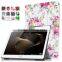 Different patterns cute case for huawei, pu leather tri-fold smart cover for Huawei MediaPad M2 10.0 tablet with stand feature