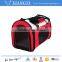 Expandable foldable travel carrier airline approved pet carrier with breathable mesh side door and window