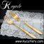 bulk gold flatware, gold plated steel spoon, wedding gold cutlery