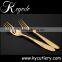Yellow gold cutlery,dubai tableware,gold plated dinner set