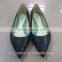 OEM ODM python leather / genuine leather womens flats pointed toe women shoes