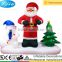 DJ-XT-51 inflatable santa claus and polar bear stay in snowfield protect christmas tree garden decoration