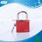 2016 AJF New arrived 40mm high quality electrophoresis red color square love lock with key nice on bridge