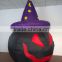 DJ-XT-13 inflatable black pumpkin small pumpkin in halloween wear hat in smile