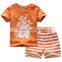 baby toddler orange clothing gift set stripe short wholesale fashion products summer kid wear set