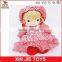 EN71 standard sitting plush dolls sitting girl doll with adress 10inch sitting soft girl doll toys