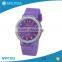 Unisex wholesale pvc strap stainless steel back custom kids watches