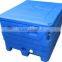 mobile fish container insulated bins for fish store moving live fish box with forklift hole