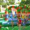 2015 latest Inflatable forest theme fun city amusement park slide climbing game combo inflatable bouncer for kids