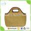 2016 New Arrival Lunch Picnic Bag Thermal Jute Neoprene Cooler Bag