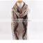 New Arrival Soild with Muticolors Tassel Fashion Bohemian Long Chiffon Scarf