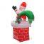 Inflatable Santa Claus in chimney,customized inflatable Santa Claus for Christmas