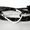 Logo Custom Available Silver / Gold Fish Hook Bracelet Thin Paracord Adjustable Knot Wrap Hook Bracelet