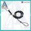 Fashion design hook loop PU logo carabiner tool lanyard two hooks lanyard