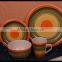 red yellow green hand painted dinner sets stoneware wholesale