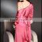 Luxury Silk Pajamas Red Sexy Silk Slip Lacey trim Hot Gown Sets