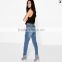 high rise busted knee and thigh skinny women jeans JXA099