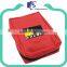 Red first aid medical bag with clear pvc pocket