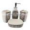 Home decor white and black ceramic bathroom accessories on sale