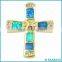Custom 925 Sterling Silver Created Synthetic Opal Cross Pendant Wholesale
