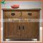 Solid Wood 2 Door 2 Drawer Sideboard