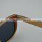 2015 Hot Sale Recycled Skateboard Wood Sunglasses Outside Brown Inside Nature Wooden Frame Sunglasses Polarized Yellow Lens