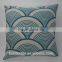 Custom printed pillow cases calssical blue geometric design home decor pillow case