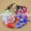 13*18cm In Stock Mixed Color Cheap Custom Drawstring Butterfly Organza Gift Bags Pouch Wholesale