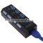 High speed USB3.0 HUB 4Ports 5Gbps Splitter Power Adapter