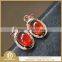 fashion natural crystal gemstone earrings with 925 sterling silver