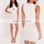 Hot sexy woman white night tight over hip cut out bandage dress for wholesale