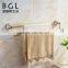 Fresh Design Zinc Alloy and Ceramic Bathroom Accessories Wall Mounted Gold Finishing Double Towel Rail-11825