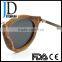 Custom Round Shaped Mirror Revo Lens Aviator Polarized Wooden Sunglasses