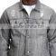 Top quality grey stone wash denim wash jacket jean for mans pakistan xxx jacket jeans (LOTJ319)