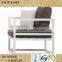 KD structure aluminum sofa, durable all weather taupe aluminum garden sofa(ASF-001)