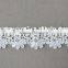 good price water solouble lace flower trim with 6cm in white polyester embroidery lace for dress