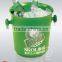 Plastic ice bucket for cooling soft drink