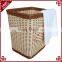 Wholesales handicraft laundry basket plastic PE rattan