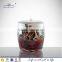 red decorative glass candle jars wholesale frosted