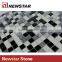 Newstar Black Grey And White Marble Tile Mix Glass Swimming Pool Mosaic
