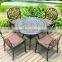 Sigma Outdoor Furniture Cast Aluminum Garden Dining Set Tables and Chairs