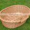 natural oval wicker dog bed basket