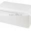 Best Selling White Faux Leather Foldable Easy Assembly Storage Ottoman