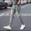 2017 summer latest design mid waist straight leg casual wash denim pants for men